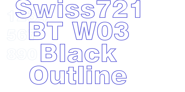 Swiss721 BT W03 Black Outline font