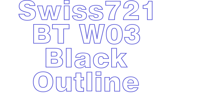 Swiss721 BT W03 Black Outline Font Download