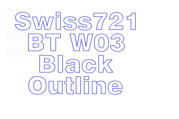 Swiss721 BT W03 Black Outline