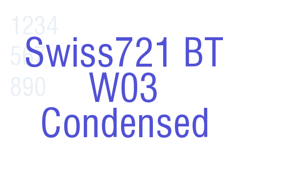 Swiss721 BT W03 Condensed