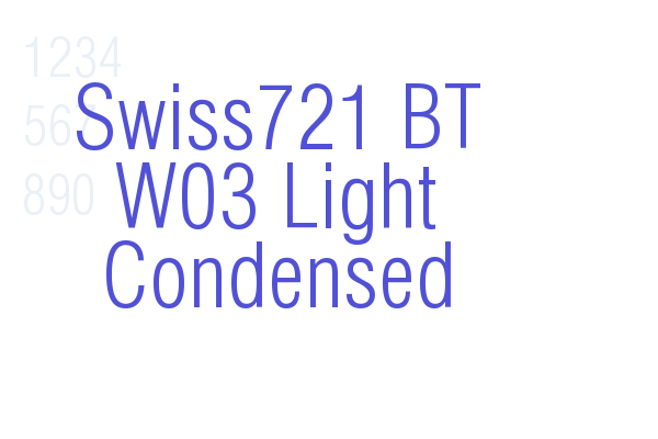 Swiss721 BT W03 Light Condensed