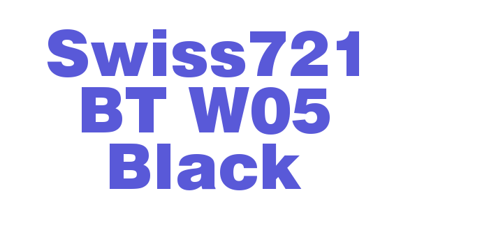 Swiss721 BT W05 Black Font Download