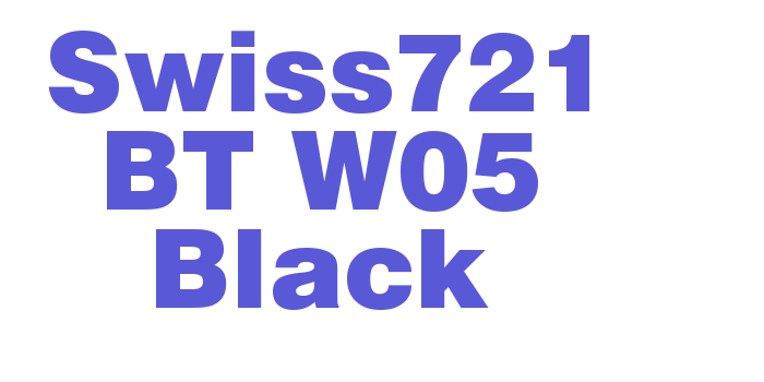 Swiss721 BT W05 Black Font