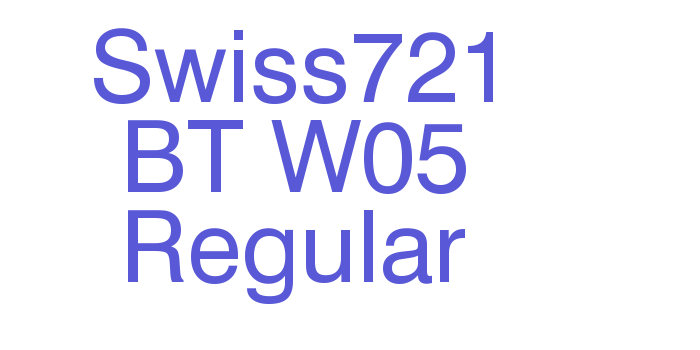 Swiss721 BT W05 Regular Font