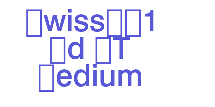 Swiss721 Md BT Medium Font