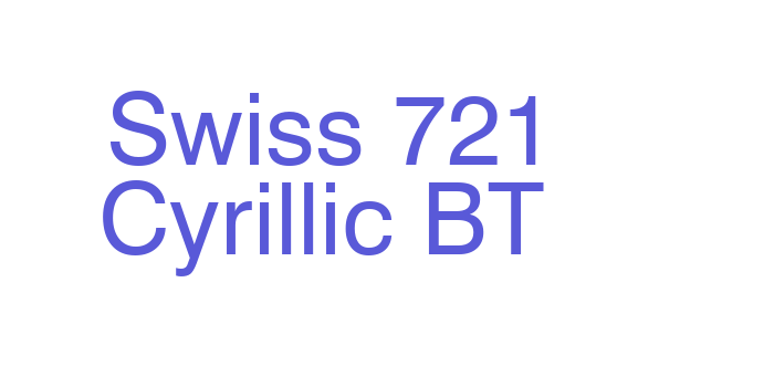 Swiss 721 Cyrillic BT Font Download