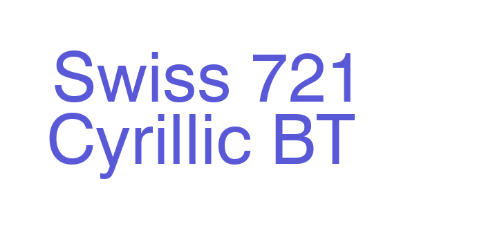 Swiss 721 Cyrillic BT Font