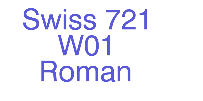 Swiss 721 W01 Roman Font