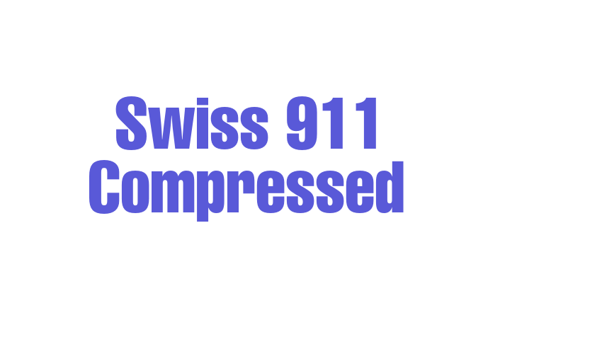 Swiss 911 Compressed Font