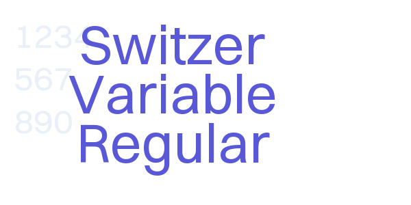 Switzer Variable Regular font free