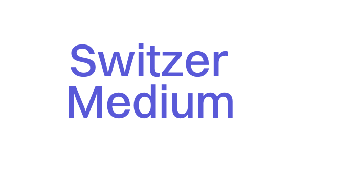 Switzer Medium Font Download