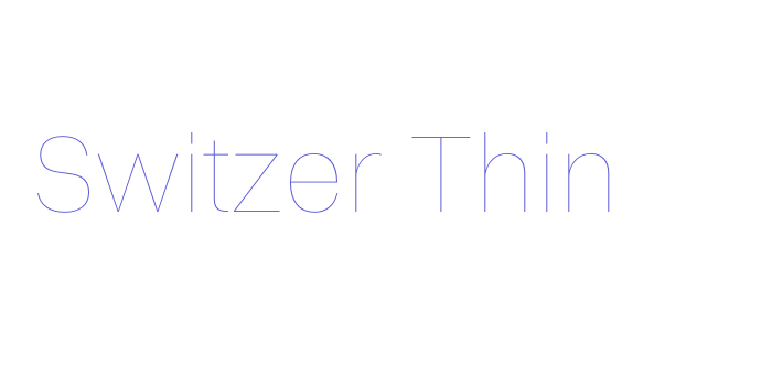 Switzer Thin Font