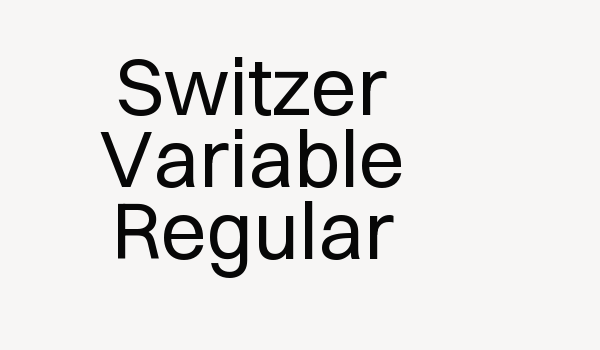 Switzer Variable Regular Font