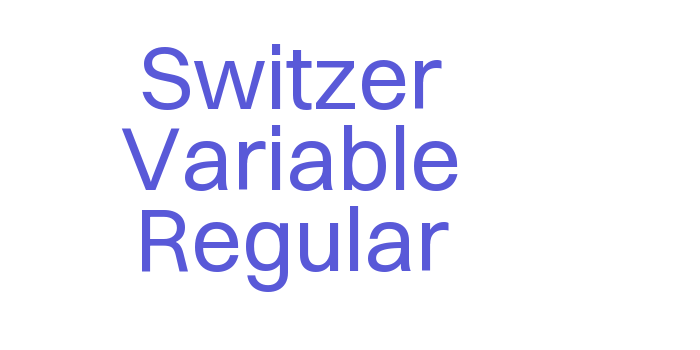 Switzer Variable Regular Font Download