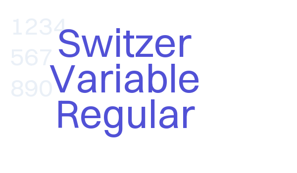 Switzer Variable Regular font download