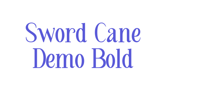 Sword Cane Demo Bold Font