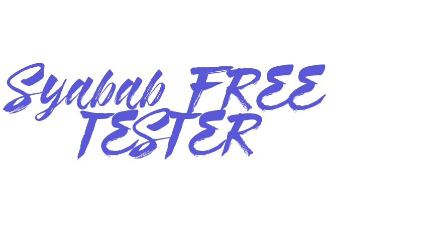 Syabab FREE TESTER Font Download