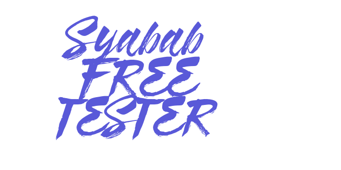 Syabab FREE TESTER Font Download