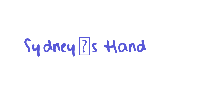 Sydney’s Hand Font Download