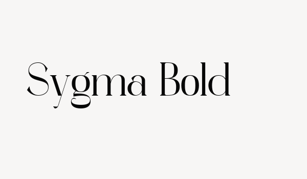 Sygma Bold Font