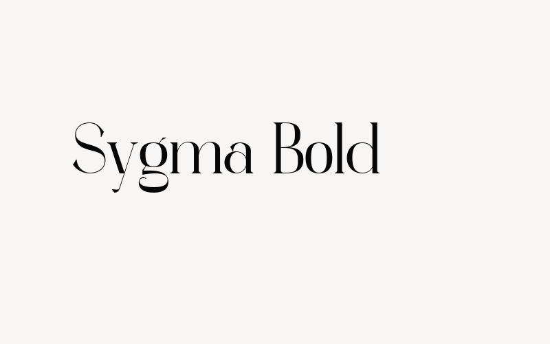 Sygma Bold Font