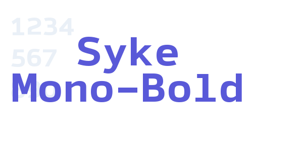 Syke Mono-Bold font free