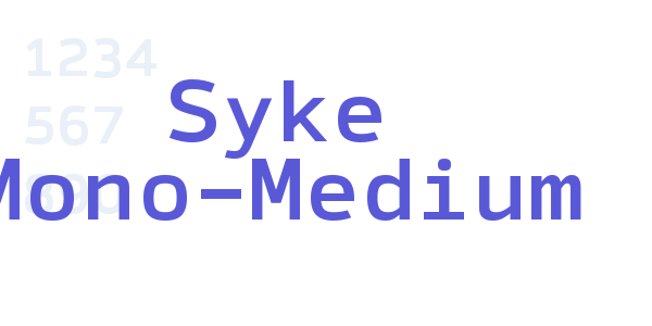 Syke Mono-Medium font free