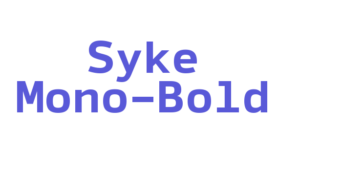 Syke Mono-Bold Font Download