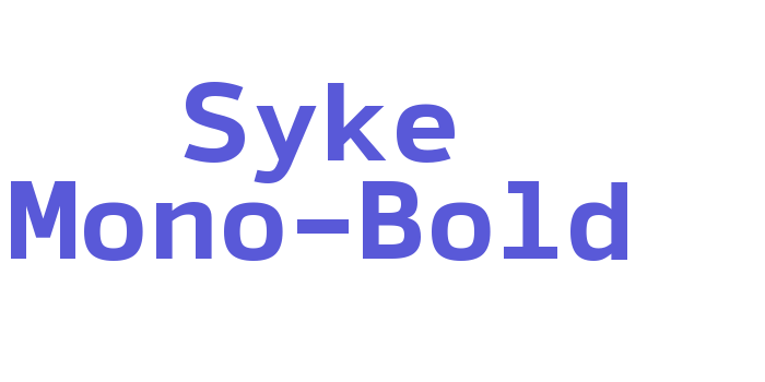 Syke Mono-Bold Font