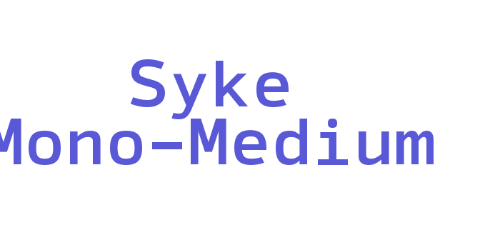 Syke Mono-Medium Font Download