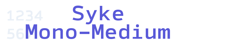 Syke Mono-Medium-related font