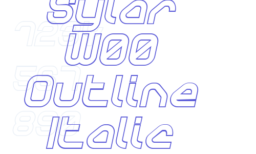 Sylar W00 Outline Italic Font Download