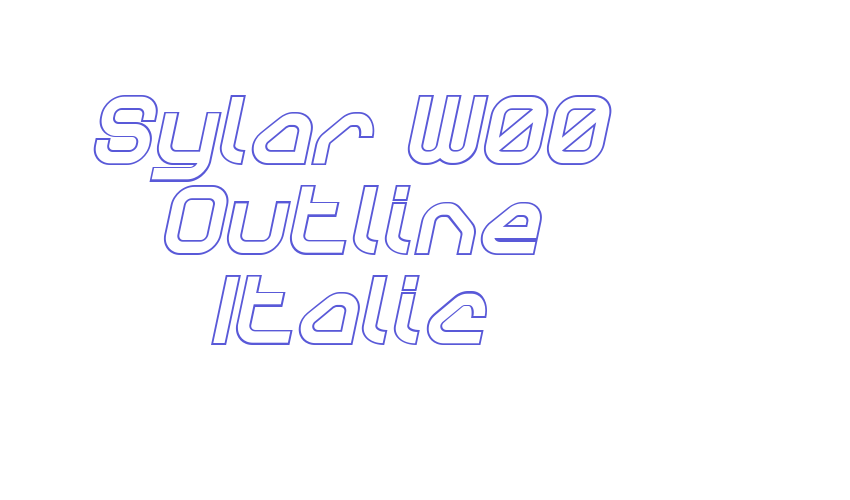 Sylar W00 Outline Italic Font Download