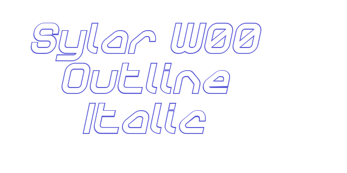 Sylar W00 Outline Italic Font Download