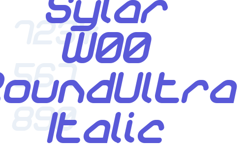 Sylar W00 RoundUltra Italic Font Download