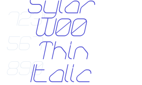 Sylar W00 Thin Italic Font Download