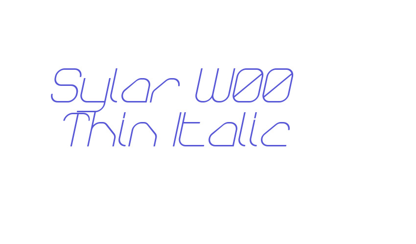 Sylar W00 Thin Italic Font Download