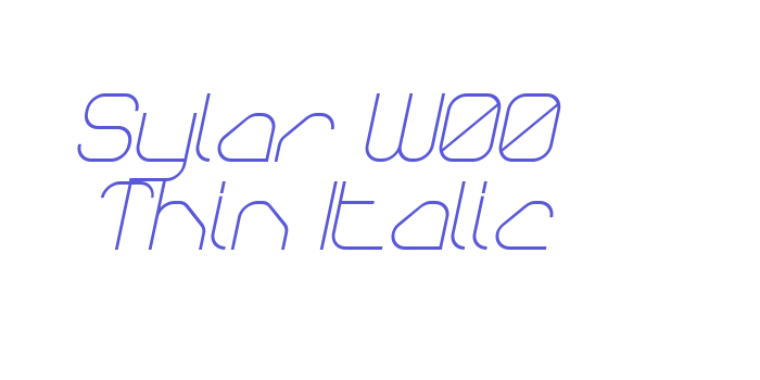 Sylar W00 Thin Italic Font Download