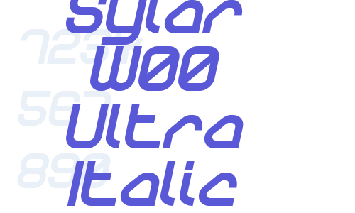 Sylar W00 Ultra Italic Font Download