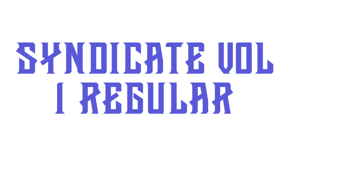 Syndicate vol 1 Regular Font Download