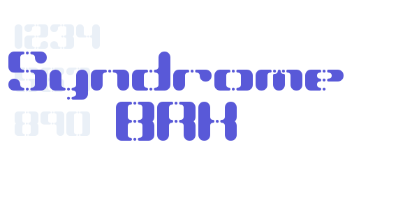 Syndrome BRK font free