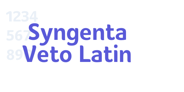 Syngenta Veto Latin font free