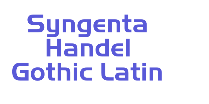 Syngenta Handel Gothic Latin Font Download