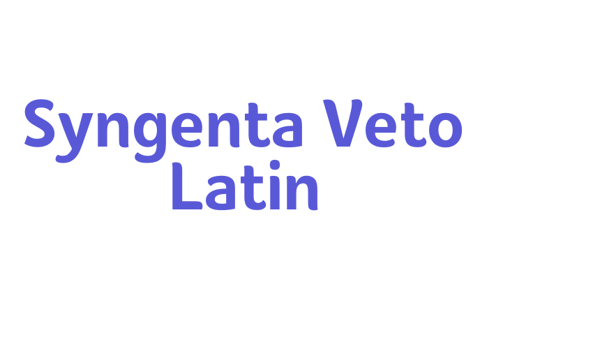 Syngenta Veto Latin Font Download