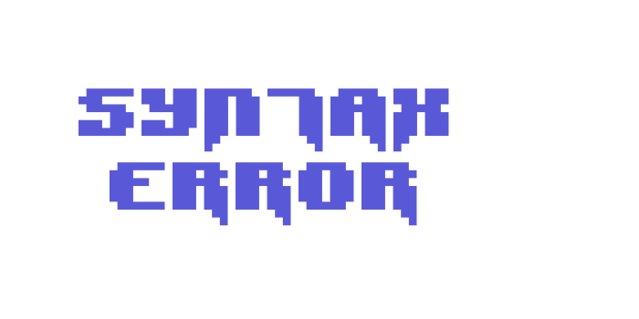 Syntax Error Font Download