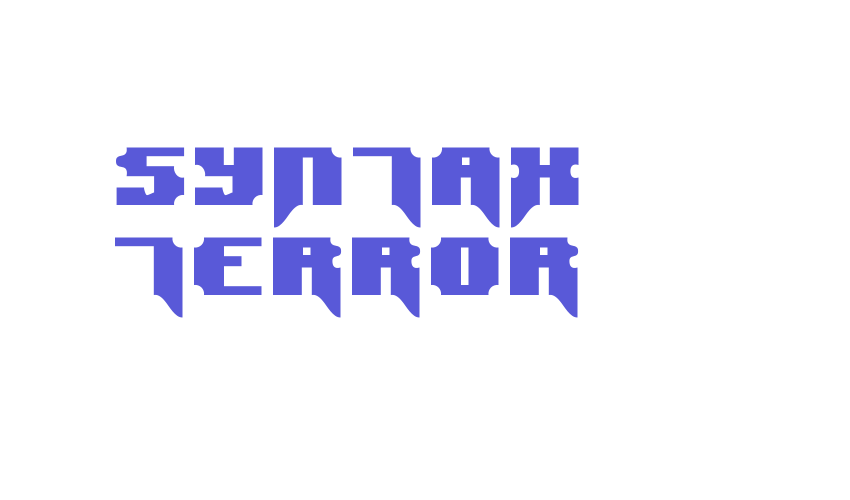 Syntax Terror Font Download