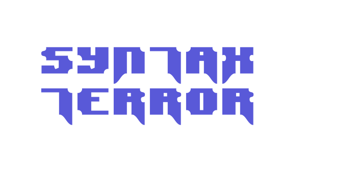 Syntax Terror Font Download