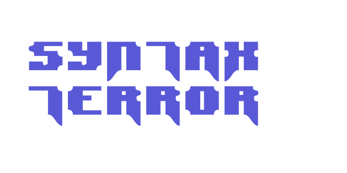 Syntax Terror Font