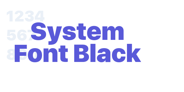 System Font Black font free