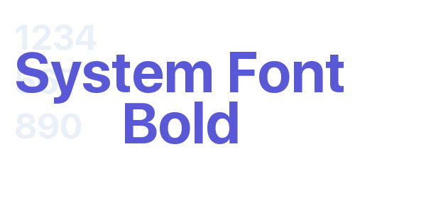 System Font Bold font free